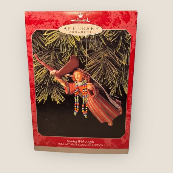 Hallmark Keepsake Ornament Folk Art Americana Collection Soaring With Angels - Picture 1 of 2